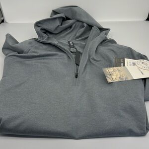 NWT Vuori Ponto Performance 1/4 zip hoodie - Grey - Size L